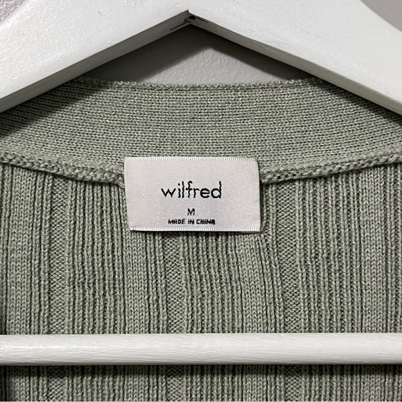 Wilfred Plunge Front Cardigan Green - Picture 9 of 10